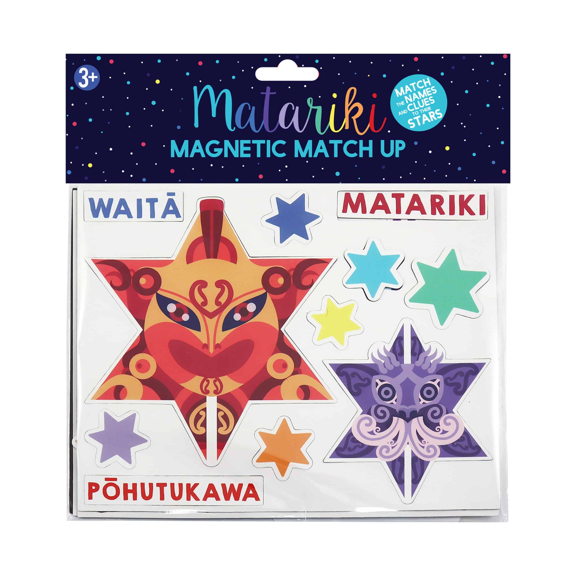 NZ Matariki Magnetic Match-Up Set with magnetic stars names and descriptions educational activity for children