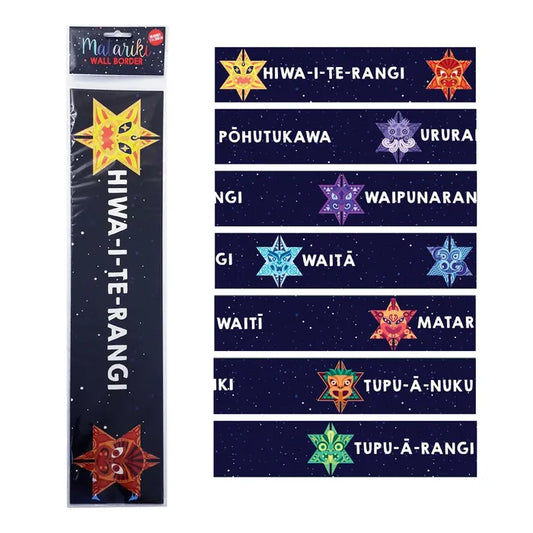 NZ Matariki Wall Border 7 Sheets – Educational Classroom Star Display