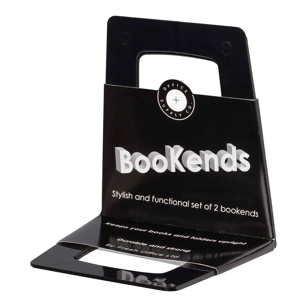 OSC Bookends Stand Black 155x 140mm Set of 2