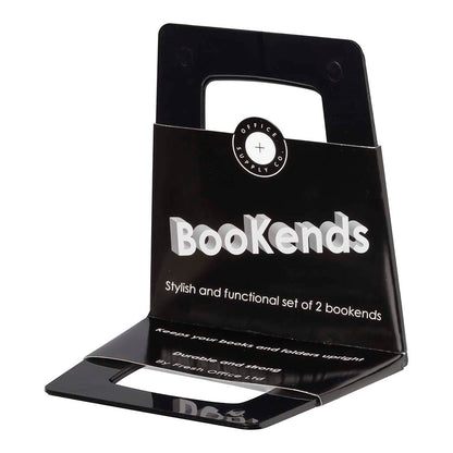 OSC Bookends Stand Black 155x 140mm Set of 2