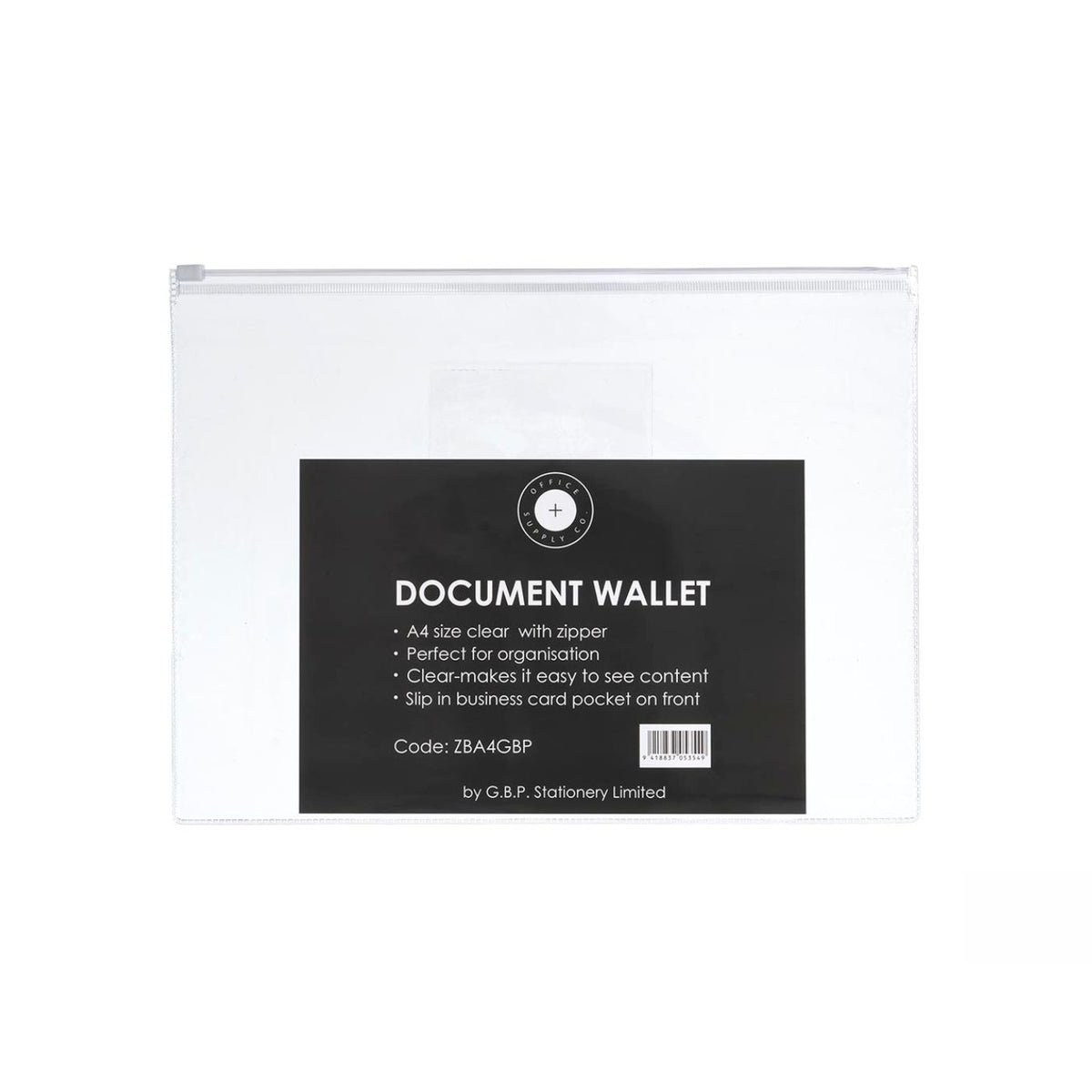 Document Wallet String Closure OSC Document Wallet A4 Zip Closure Clear – School Depot NZ
