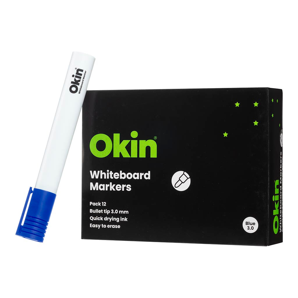 Okin Whiteboard Marker Bullet Tip Blue