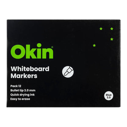 Okin Whiteboard Marker Bullet Tip Blue