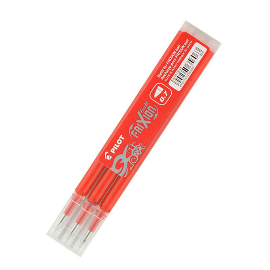 Pilot Frixion Erasable Refill Fine 0.7mm Red Pack of 3