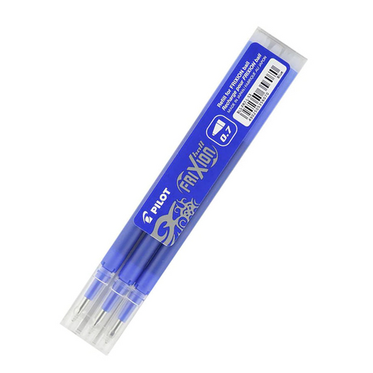 Pilot Frixion Erasable Refill Fine 0.7mm Blue Pack of 3