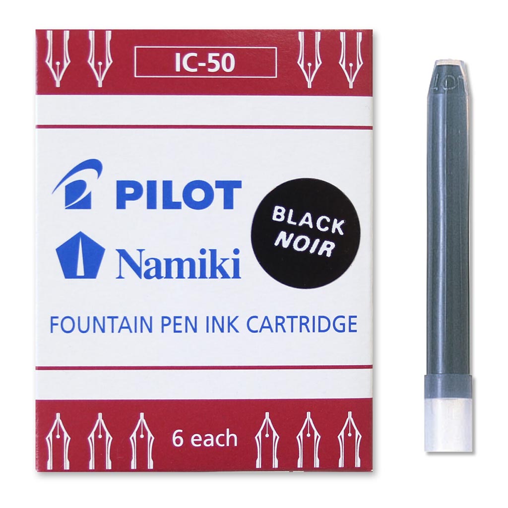 Pilot Fountain Pen Ink Cartridge Black Pack of 6