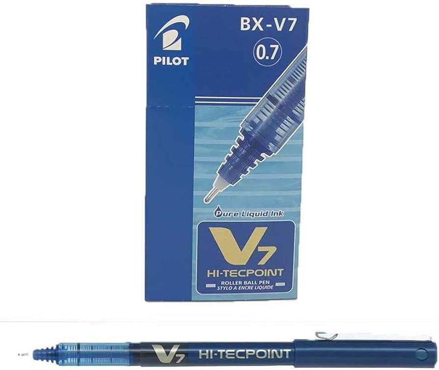 Pilot Hi-Tecpoint Pen V7 Rollerball BX-V7-L Fine 0.7mm Blue
