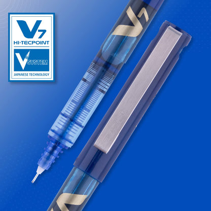 Pilot Hi-Tecpoint Pen V7 Rollerball BX-V7-L Fine 0.7mm Blue