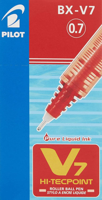 Pilot Hi-Tecpoint Pen V7 Rollerball BX-V7-R Fine 0.7mm Red