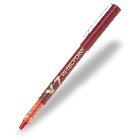 Pilot Hi-Tecpoint Pen V7 Rollerball BX-V7-R Fine 0.7mm Red