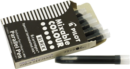 Pilot Parallel Pen Cartridge IC-P3-S6-B Pack of 6 Black