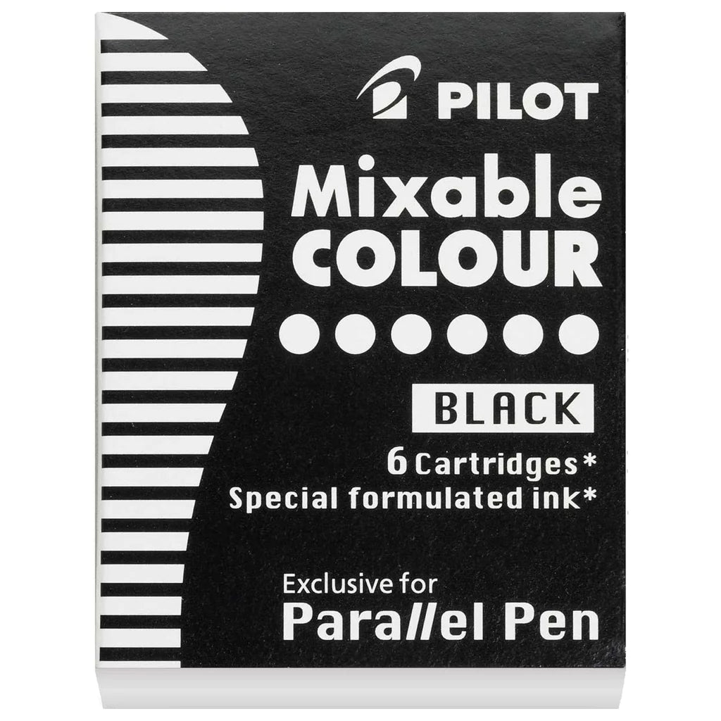 Pilot Parallel Pen Cartridge IC-P3-S6-B Pack of 6 Black