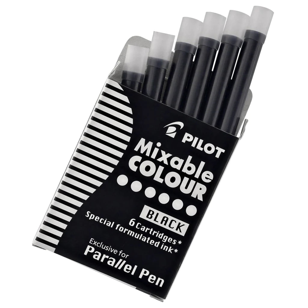 Pilot Parallel Pen Cartridge IC-P3-S6-B Pack of 6 Black