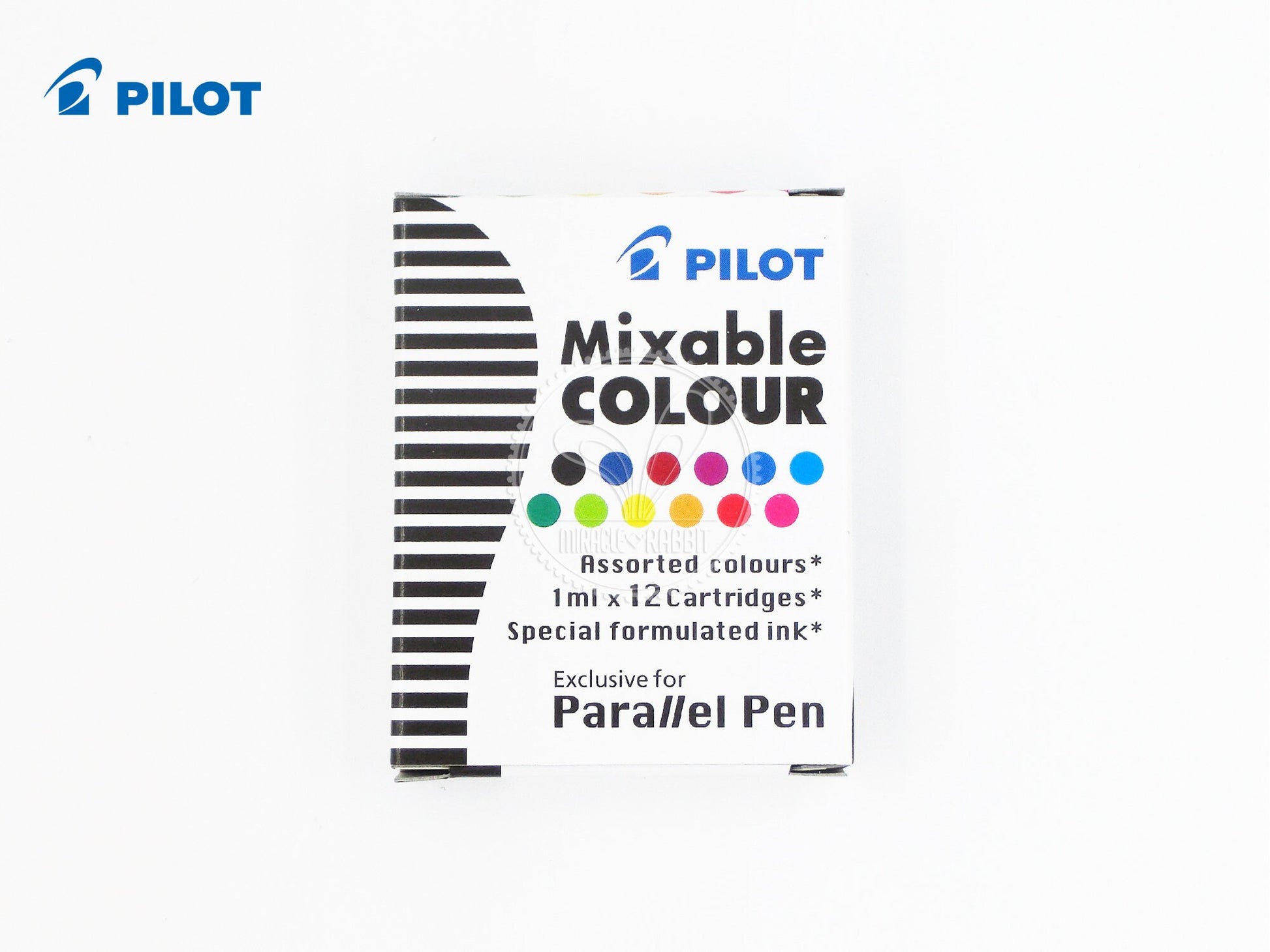 Pilot Parallel Pen Refill Cartridge IC-P3-AST Assorted Colours Pack of 12