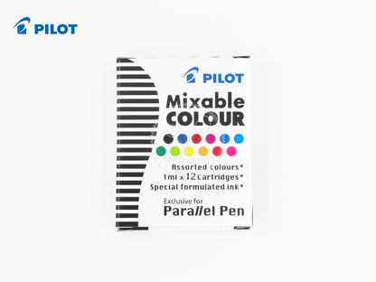 Pilot Parallel Pen Refill Cartridge IC-P3-AST Assorted Colours Pack of 12