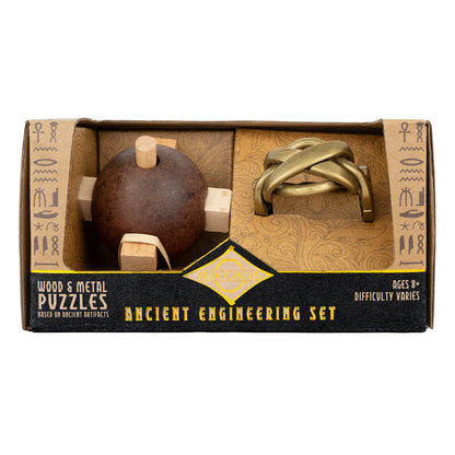 Project Genius Ancient Egyptian Engineer Puzzle Set – STEM Brain Teasers (Ages 8+)