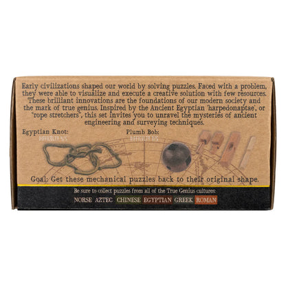 Project Genius Ancient Egyptian Engineer Puzzle Set – STEM Brain Teasers (Ages 8+)