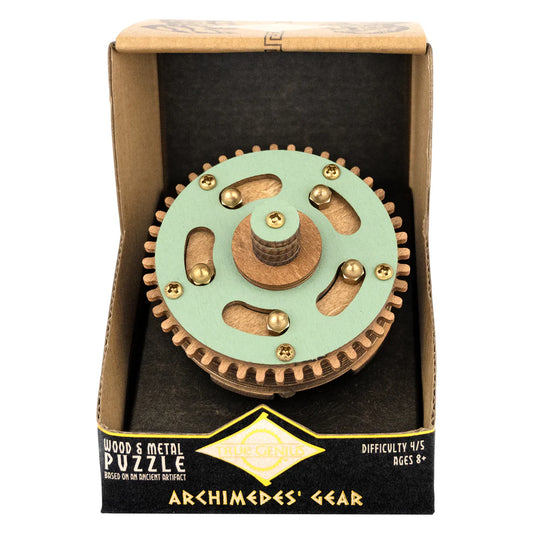Project Genius Archimedes' Gear Puzzle – Interlocking Magnetic Pin Brain Teaser (Ages 8+)