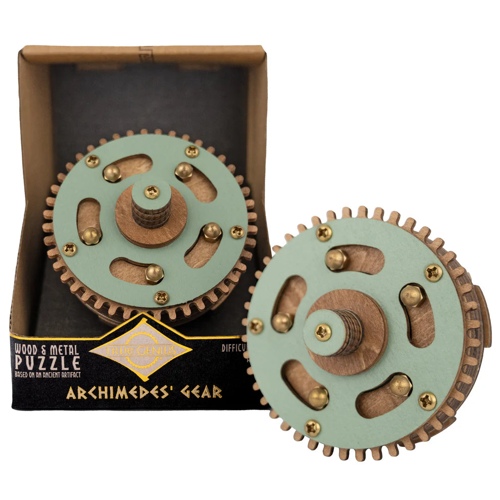 Project Genius Archimedes' Gear Puzzle – Interlocking Magnetic Pin Brain Teaser (Ages 8+)