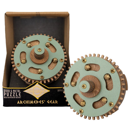 Project Genius Archimedes' Gear Puzzle – Interlocking Magnetic Pin Brain Teaser (Ages 8+)