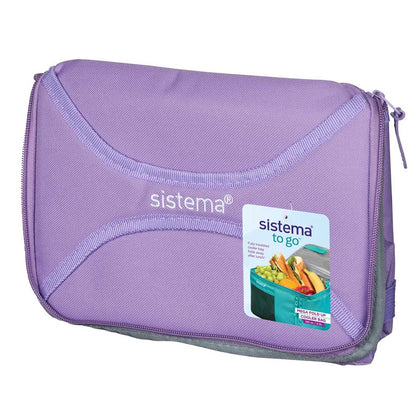 Purple Sistema Mega Fold Up Insulated Lunch Bag To Go Purple