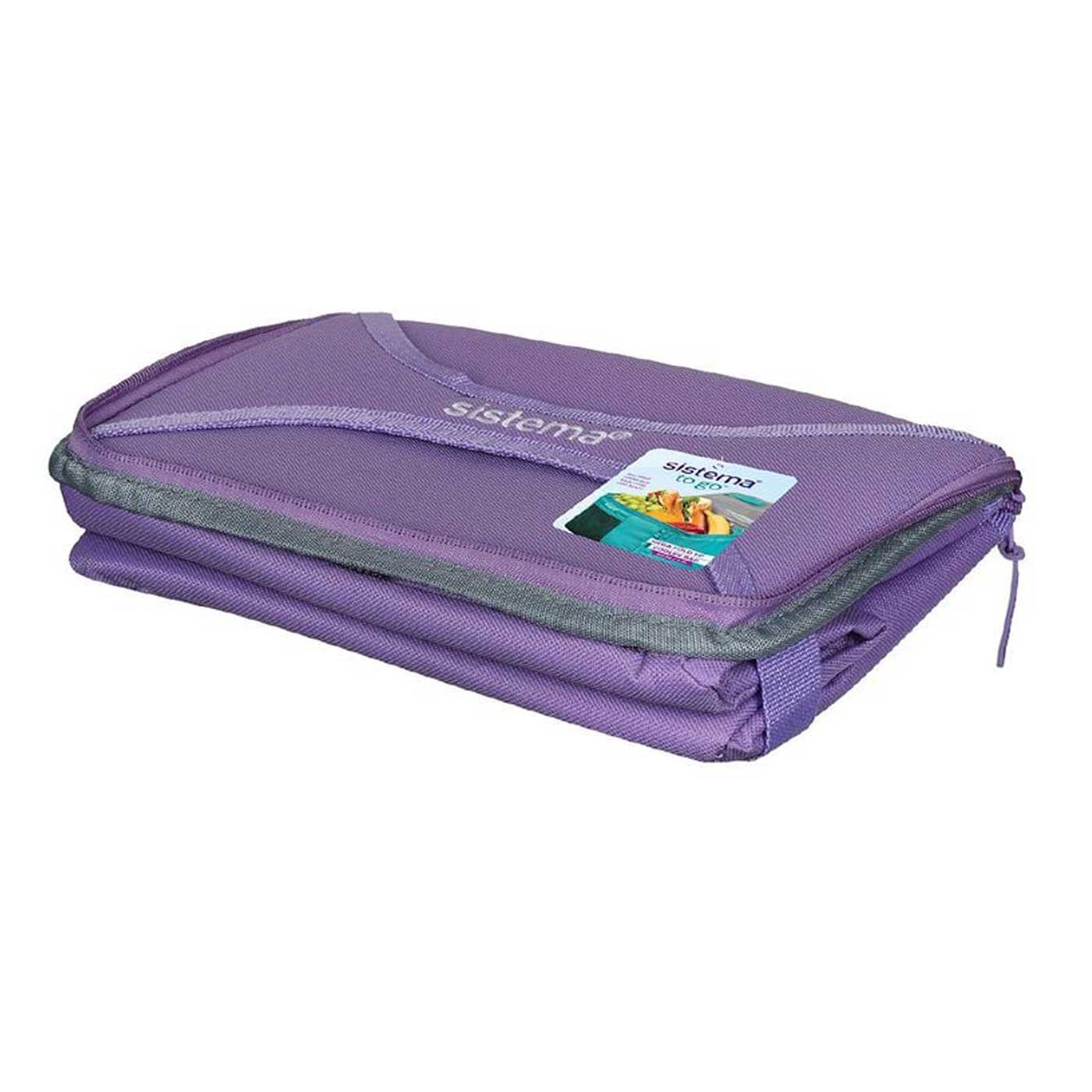 Purple Sistema Mega Fold Up Insulated Lunch Bag To Go Purple