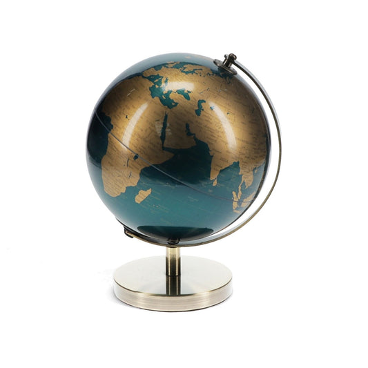 Rex London World Globe Light USB 14.2cm – Blue & Gold Illuminated Globe
