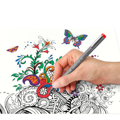 STAEDTLER Pigment Fineliner 30803-SSB6 0.3mm Assorted Colours Wallet of 6