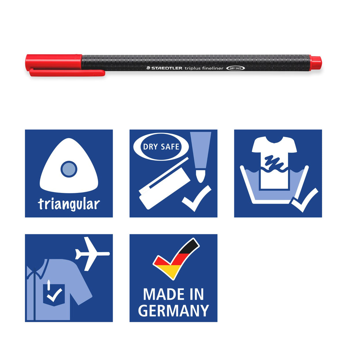 STAEDTLER Triplus Fineliner Pens 334 C12 Triangular 0.3mm 12 Colours