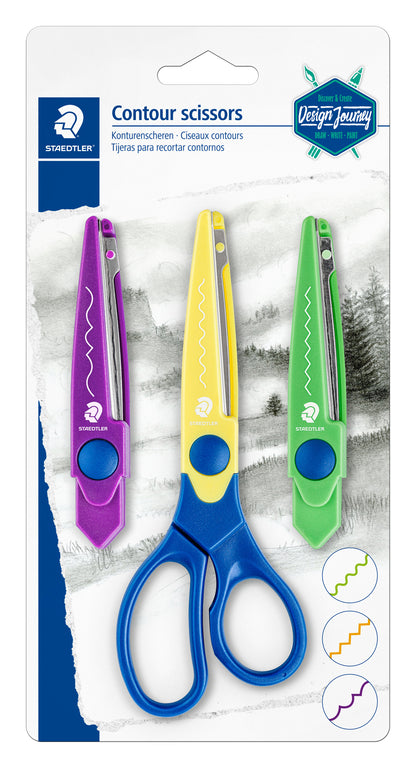 STAEDTLER® 965-S Contour Scissors Design Journey 3 Interchangeable Blades