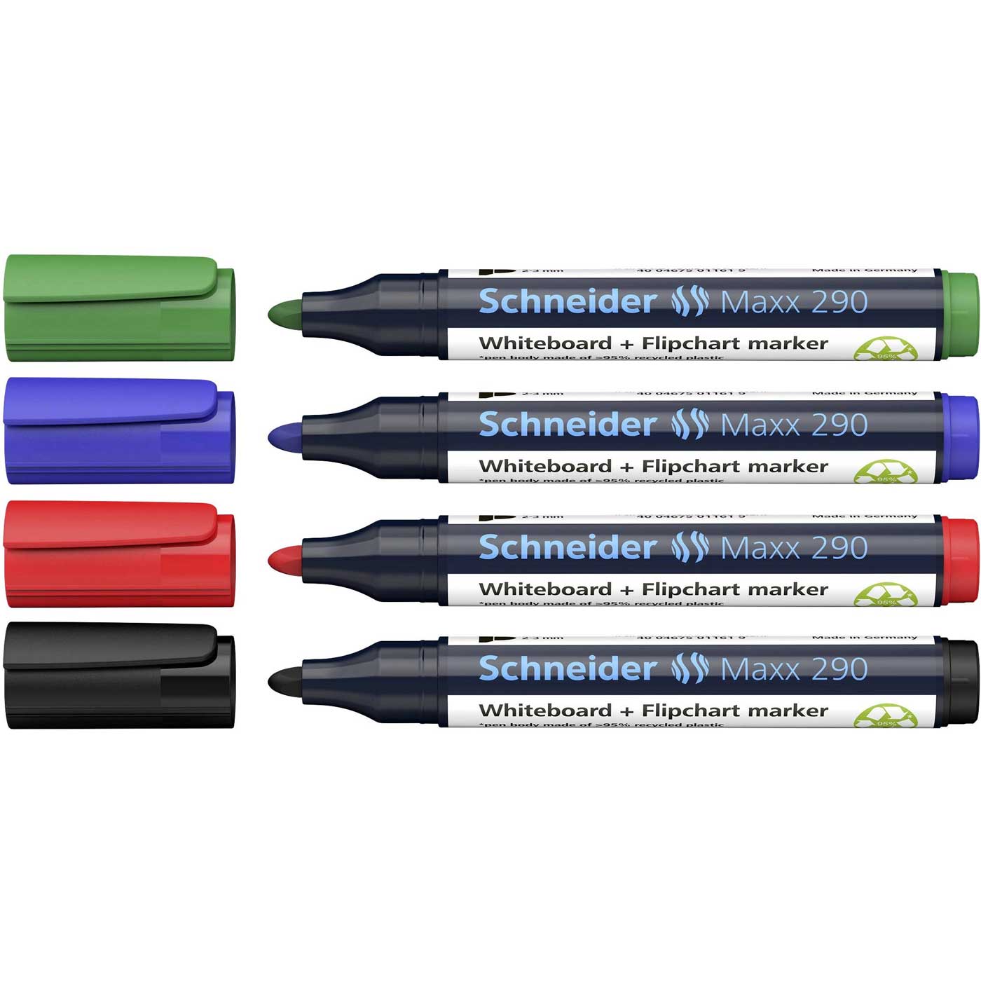 Schneider Whiteboard Marker Maxx 290 Box of 4 Assorted Colours