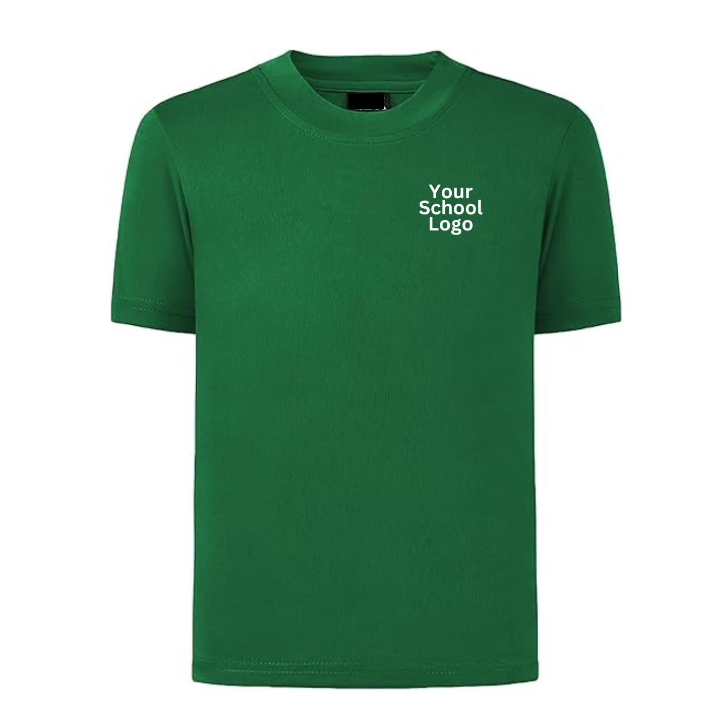 School Uniform 100% Polyester Basic Crew Neck T-Shirt Custom Made Size 4 to 16