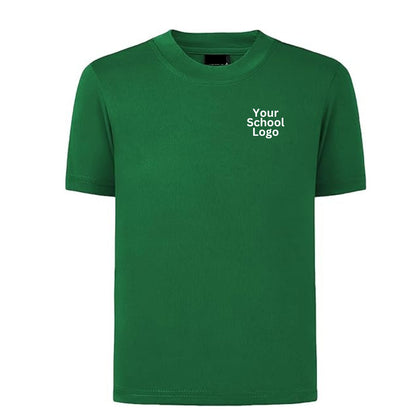 School Uniform 100% Polyester Basic Crew Neck T-Shirt Custom Made Size 4 to 16