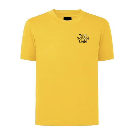 School Uniform 100% Polyester Basic Crew Neck T-Shirt Custom Made Size 4 to 16