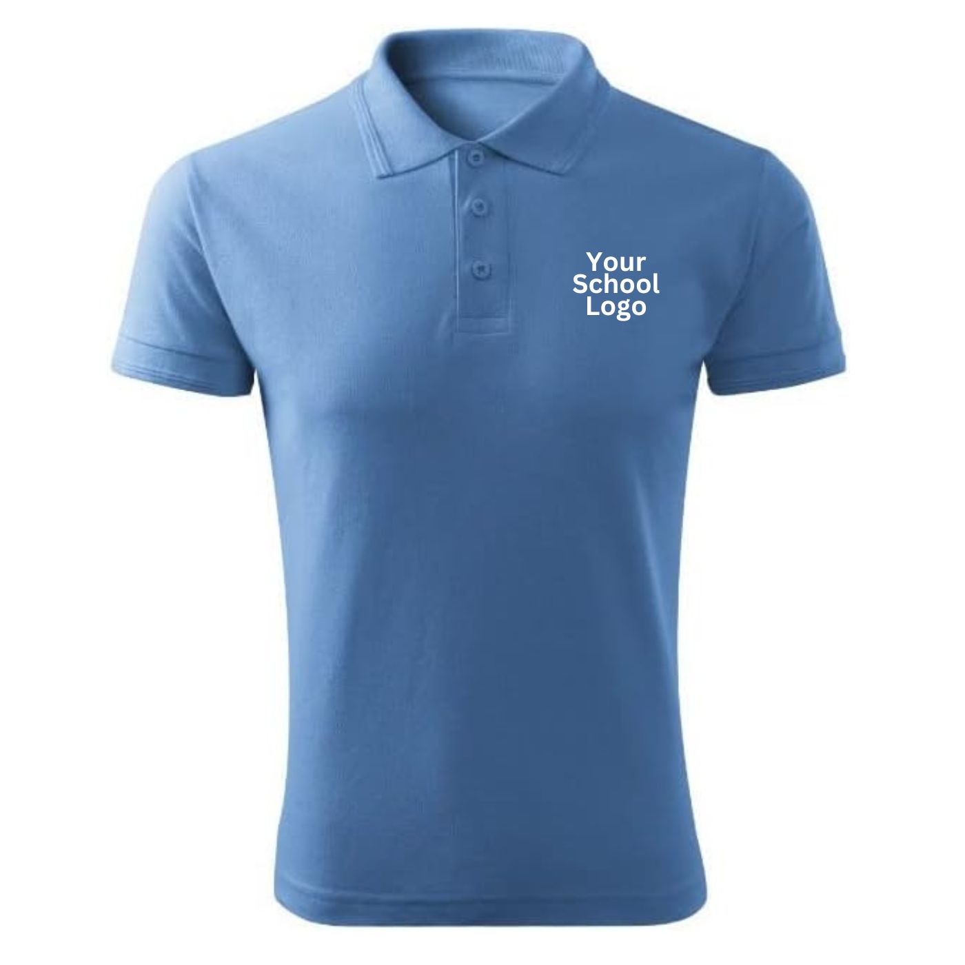 School Uniform 100% Cotton Basic Polo T-Shirt Custom Made Size 4 to 16 Navy Blue