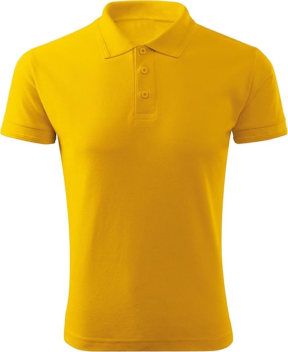 School Uniform 100% Cotton Basic Polo T-Shirt Custom Made Size 4 to 16 Yellow