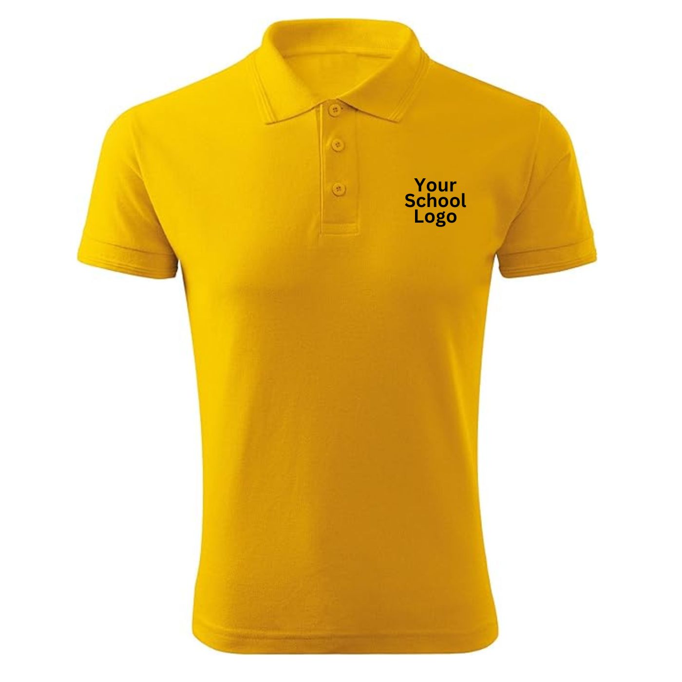 School Uniform 100% Cotton Basic Polo T-Shirt Custom Made Size 4 to 16 Yellow