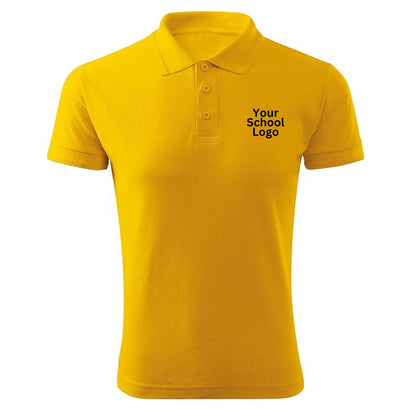 School Uniform 100% Cotton Basic Polo T-Shirt Custom Made Size 4 to 16 Yellow