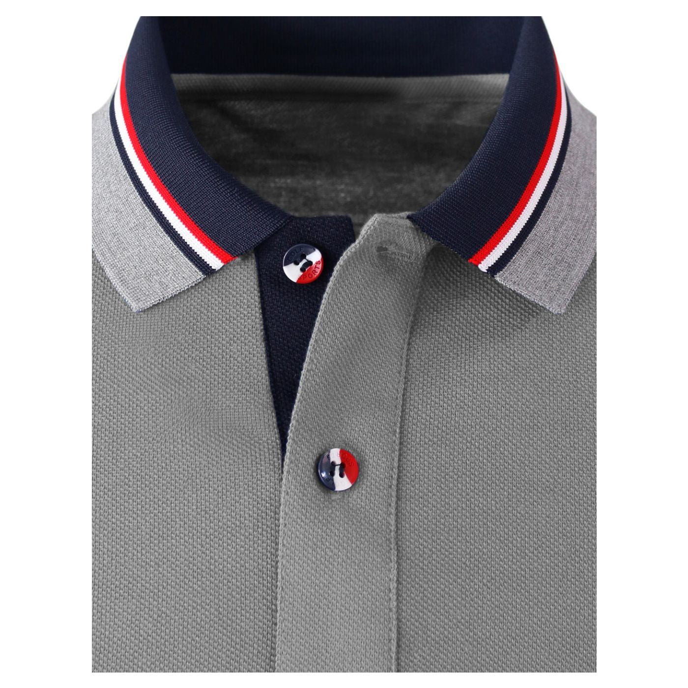 School Uniform Pique Honeycomb 52% Polyester 48% Cotton 230gsm Custom-Made Polo T-Shirt 4-16 Grey