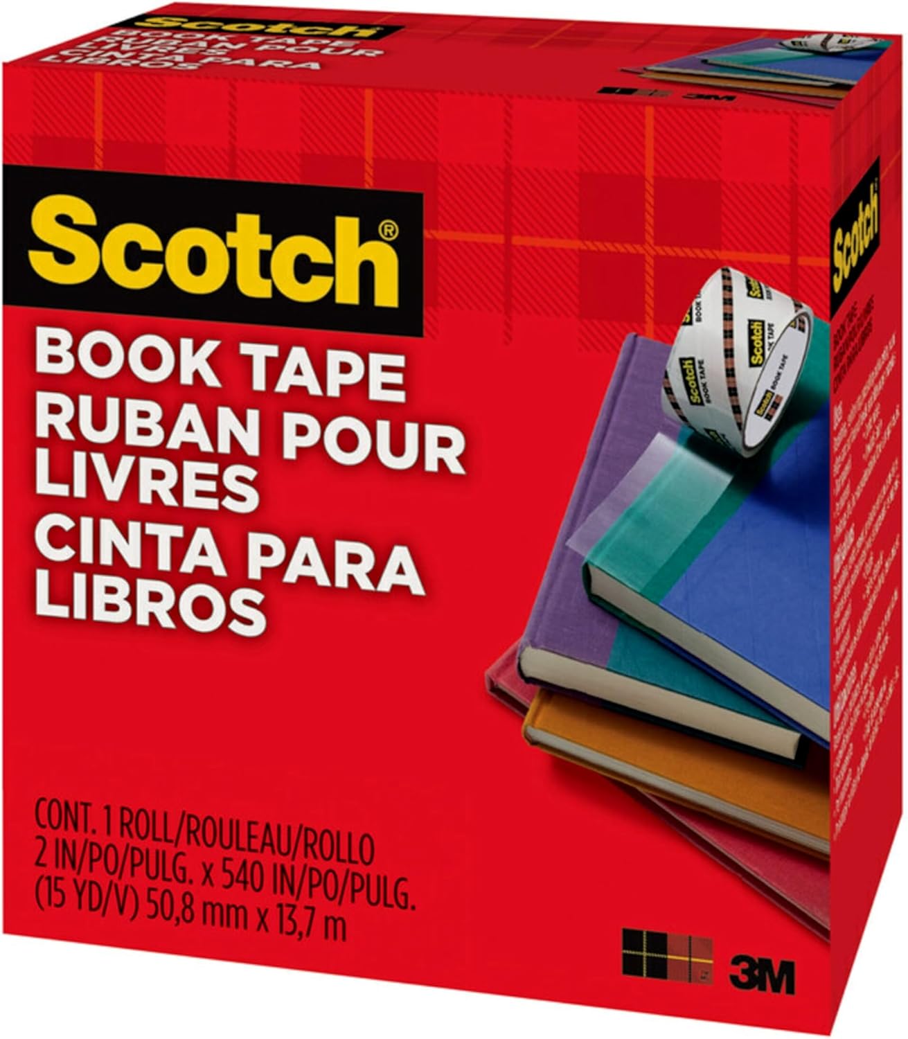 Scotch Book Repair Tape Transparent 50.8mm x 13.7m