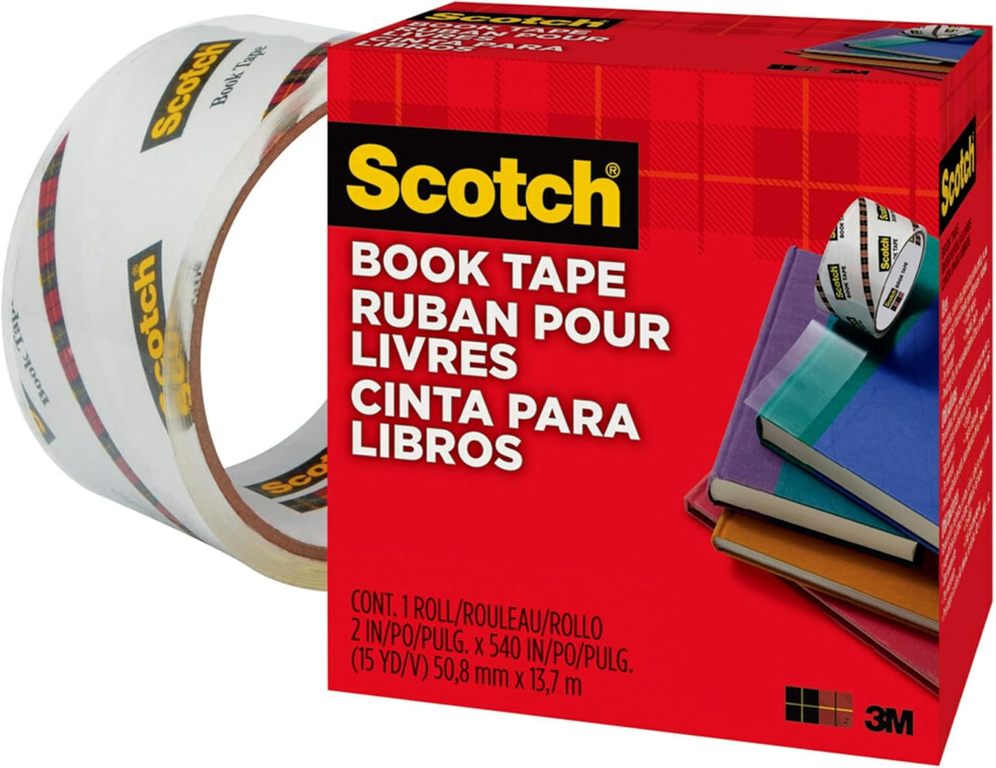 Scotch Book Repair Tape Transparent 50.8mm x 13.7m