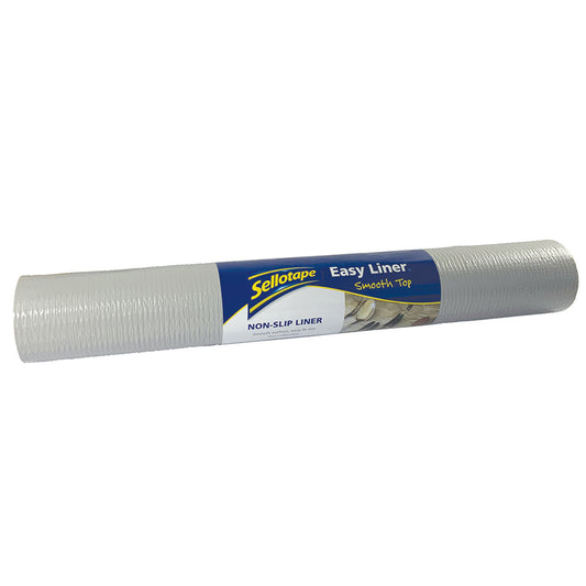 Sellotape Easy Liner Super-Grip Non-Slip Non-Adhesive 50.8cm x 182cm Smooth Top Grey