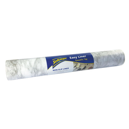Sellotape Easy Liner Super-Grip Non-Slip Non-Adhesive 50.8cm x 182cm Smooth Top Marble