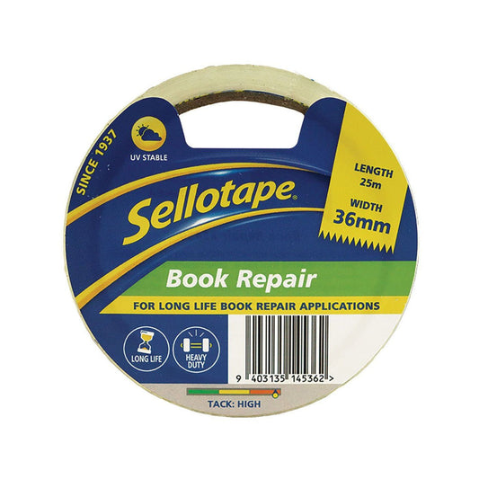 Sellotape 1450 Book Repair Tape 36mm x 25m