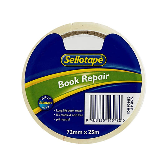 Sellotape Book Repair Tape 72mm x 25m