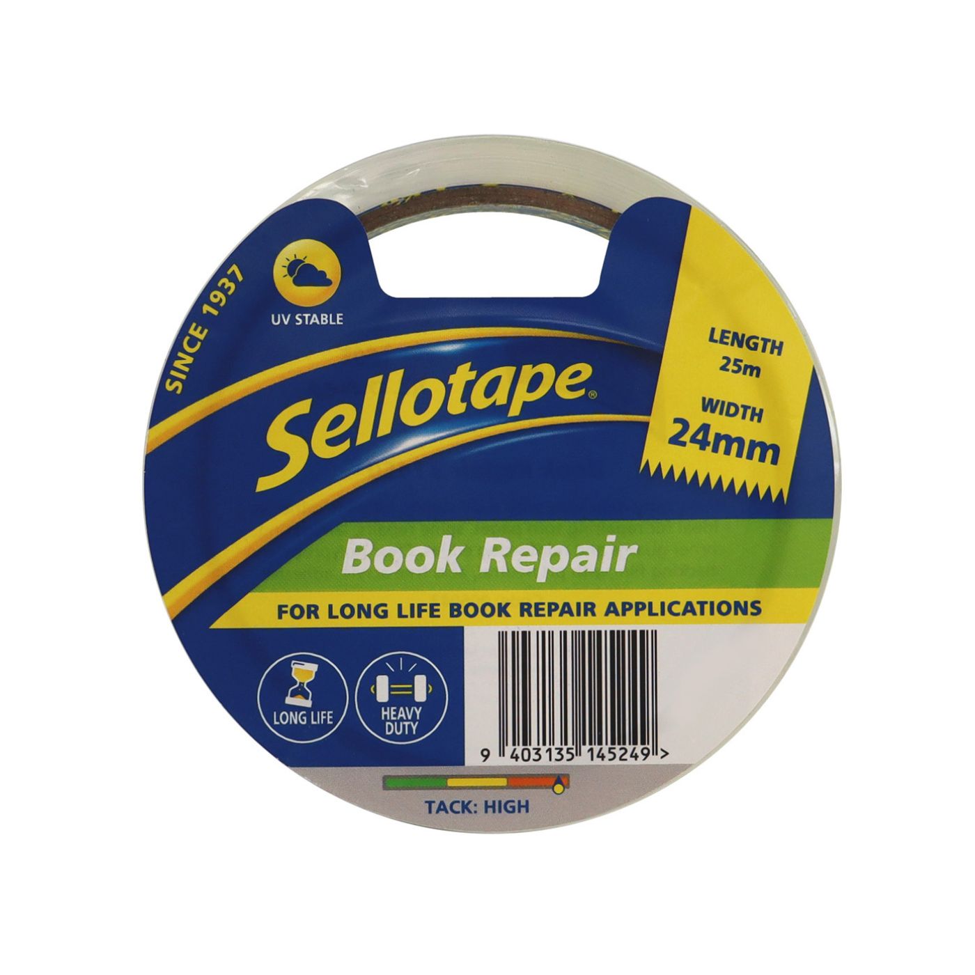 Sellotape Book Repair Tape UV-Stable 24mm x 25m