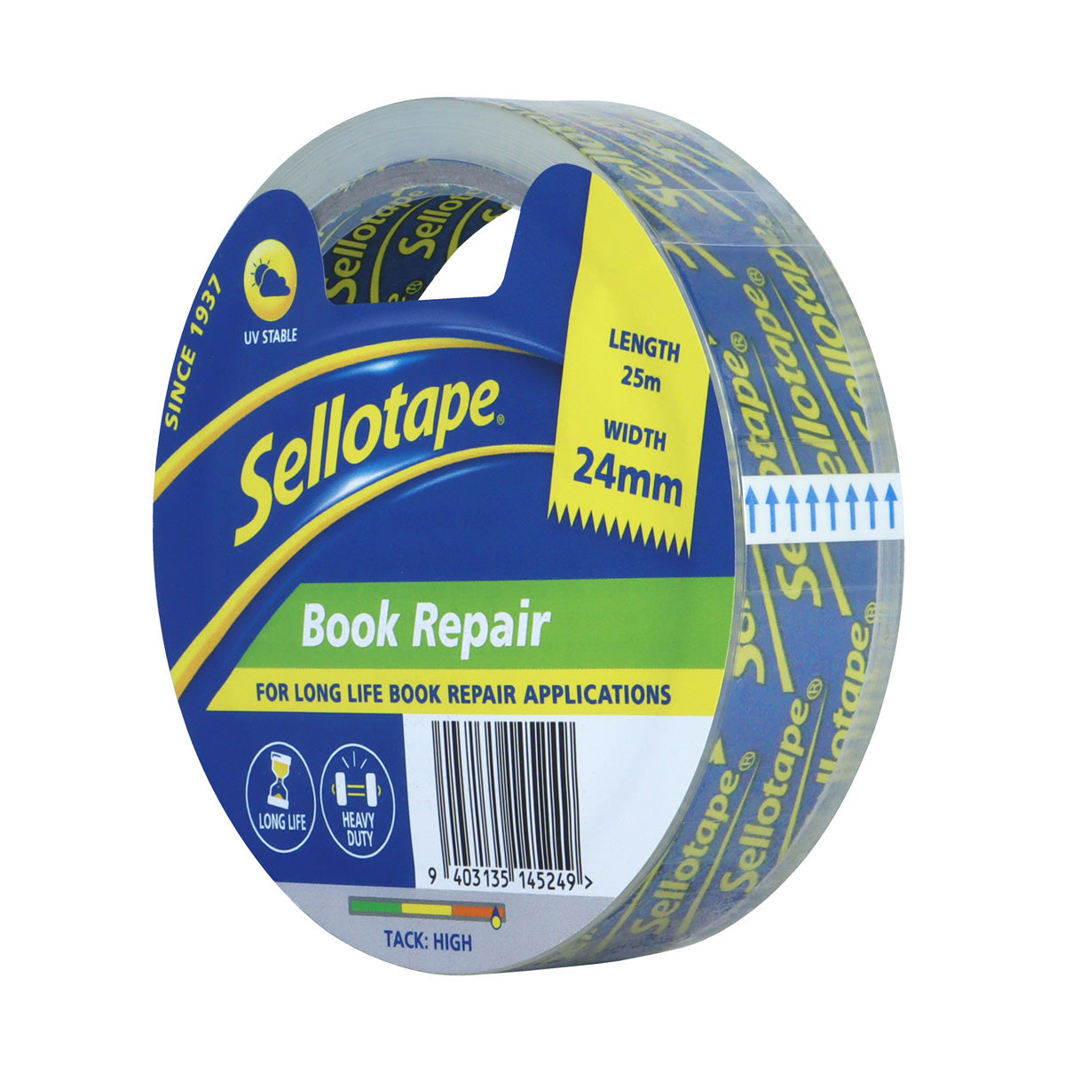 Sellotape Book Repair Tape UV-Stable 24mm x 25m