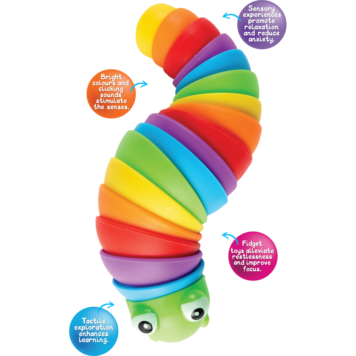 Sensory Sprouts Curly Caterpillar | Twistable Sensory Fidget Toy