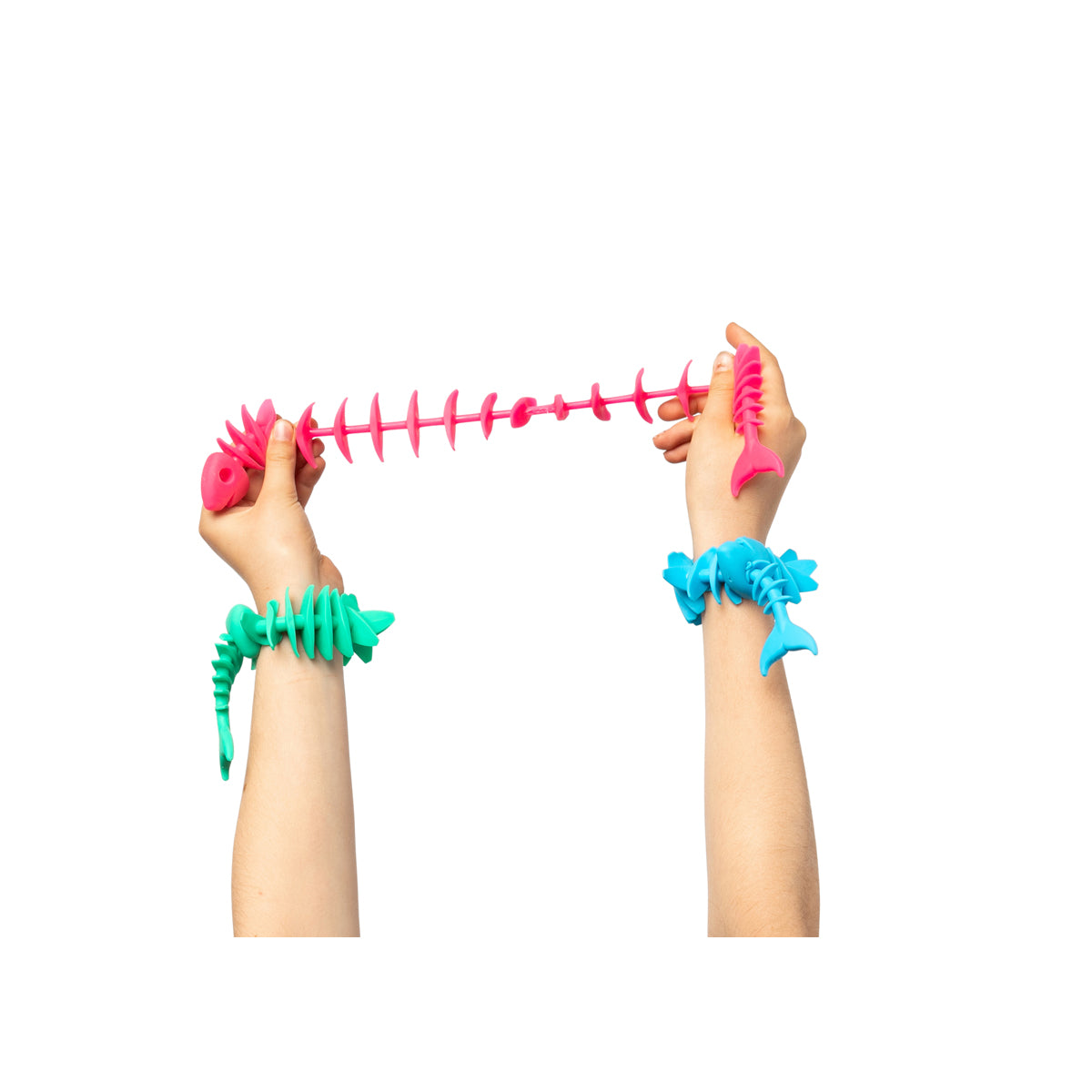 Sensory Sprouts Fidget Fish Set of 3 colourful stretchable sensory fidget toys for children.