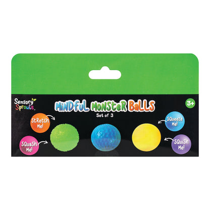 Sensory Sprouts Mindful Monster Balls Green Set of 3